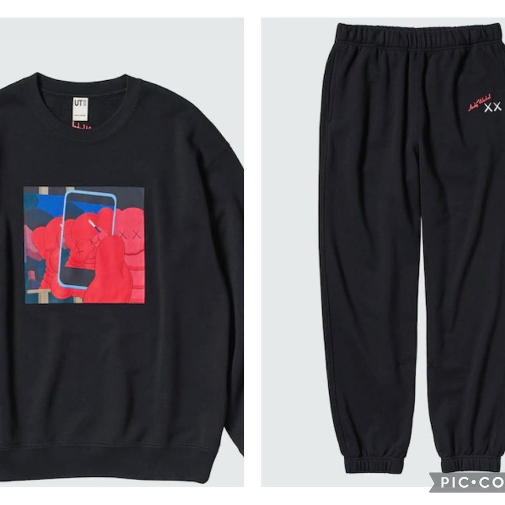 NWT Uniqlo Kaws + Warhol Sweatsuit